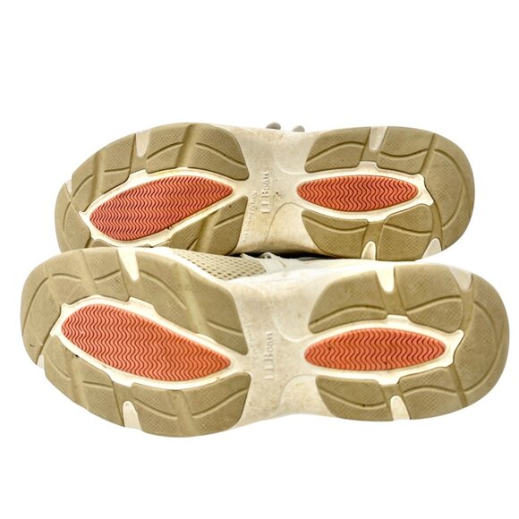 LL Bean Womens Beige Pink Mary Jane Mesh Walking Shoes Size 10 Rubber Soles - Picture 6 of 8